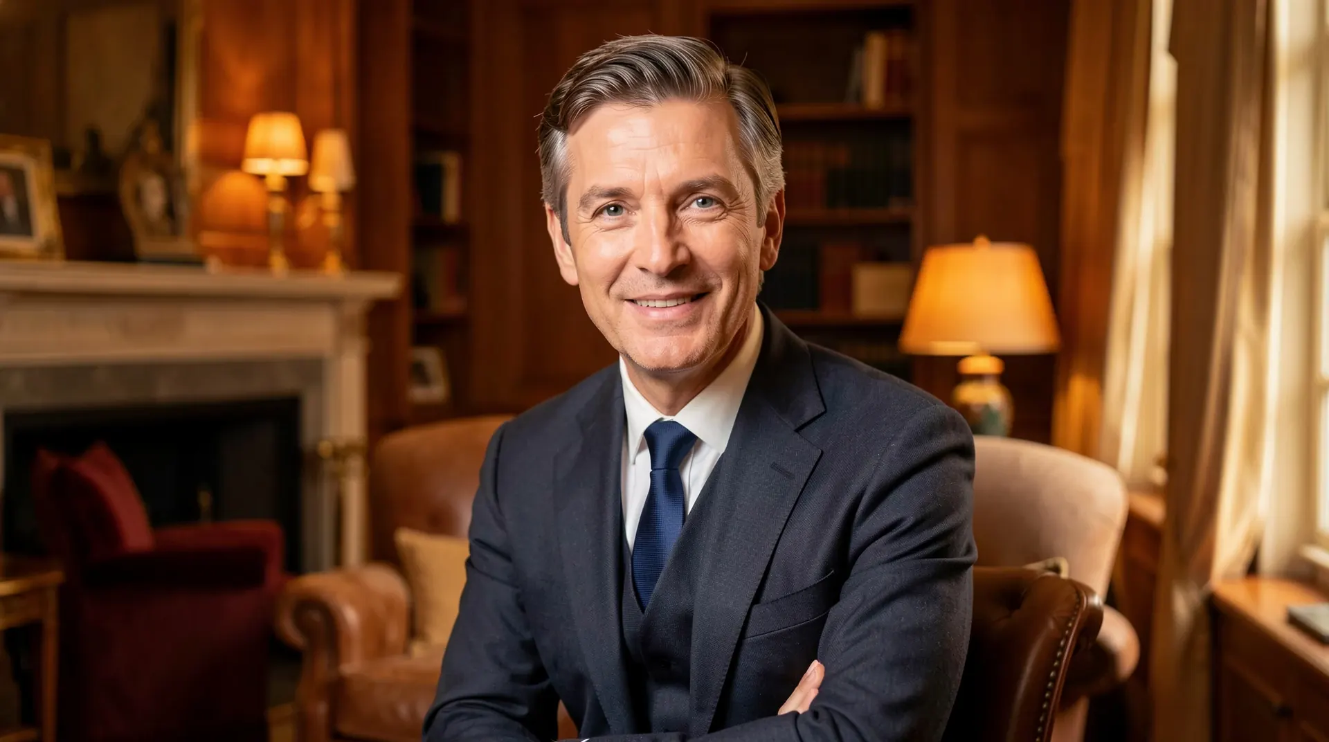 Retrato editorial de un sugar daddy sofisticado